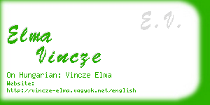 elma vincze business card